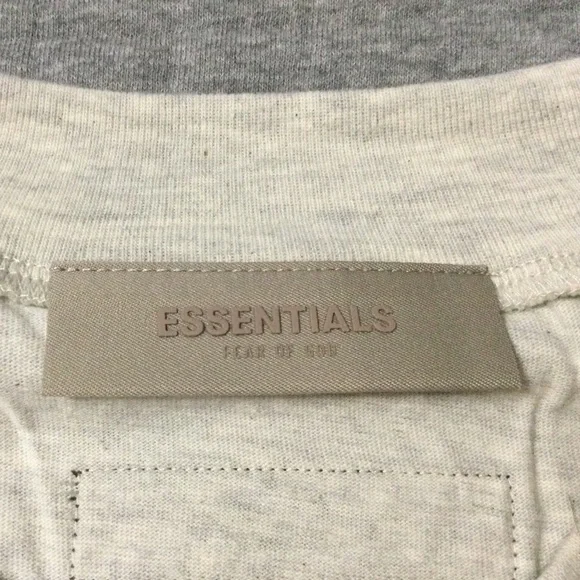 Essentials Fear of God Men's Light Oatmeal Short Sleeve T-Shirt - Picture 3 of 11